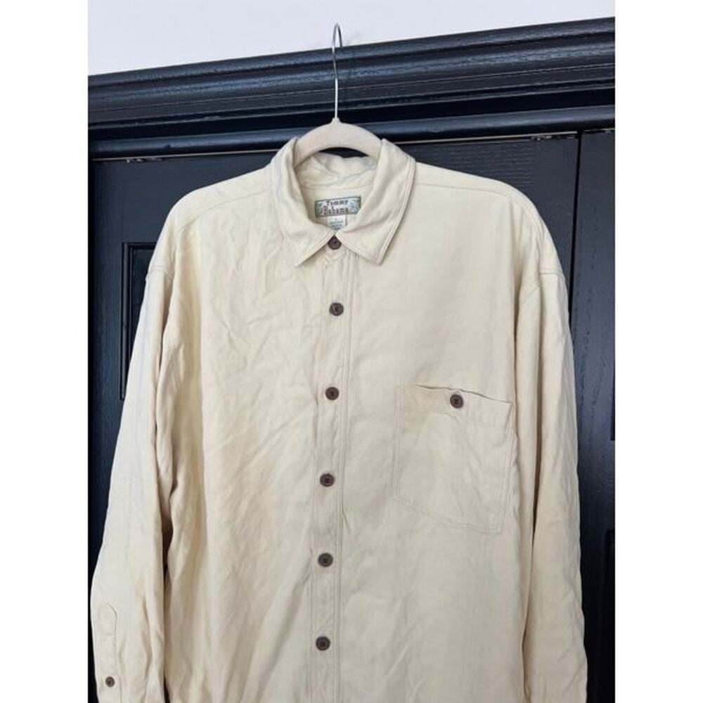 tommy bahama men’s long sleeve 100% silk shirt size large - Picture 3 of 5